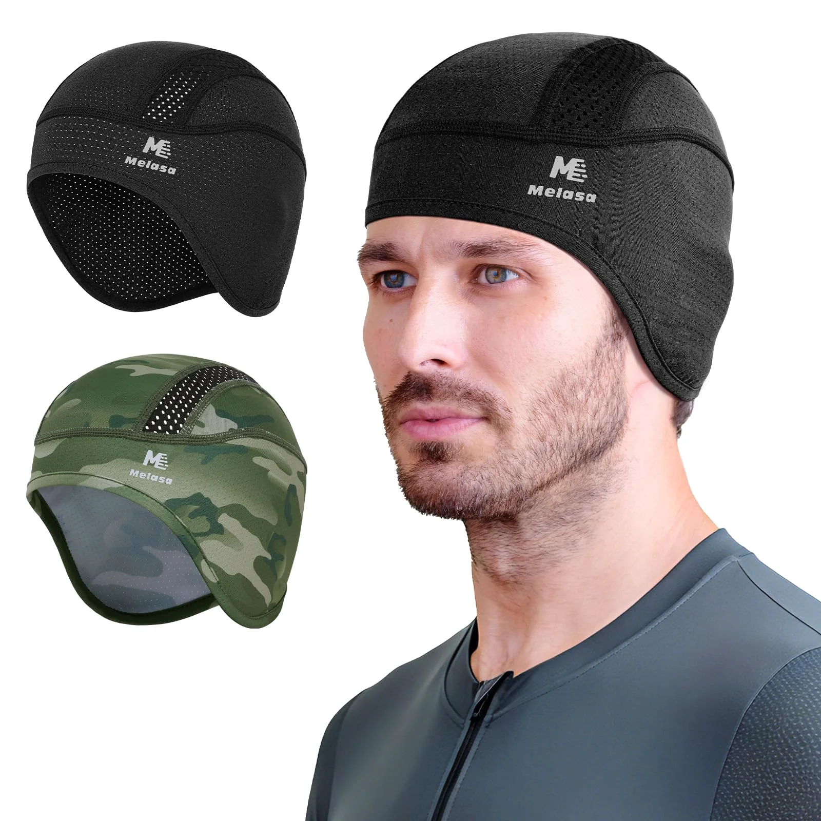 MELASA Cooling Skull Cap with Ear Flaps