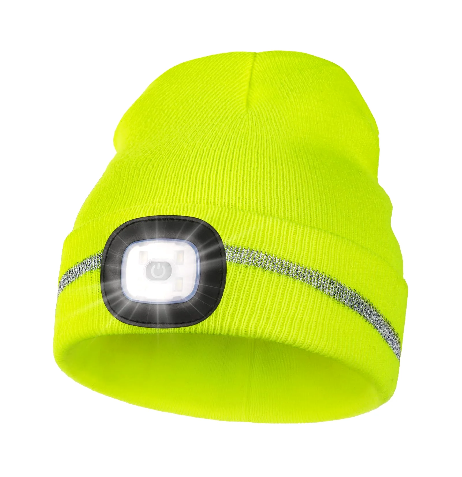 MELASA Reflective Stripe LED Beanie