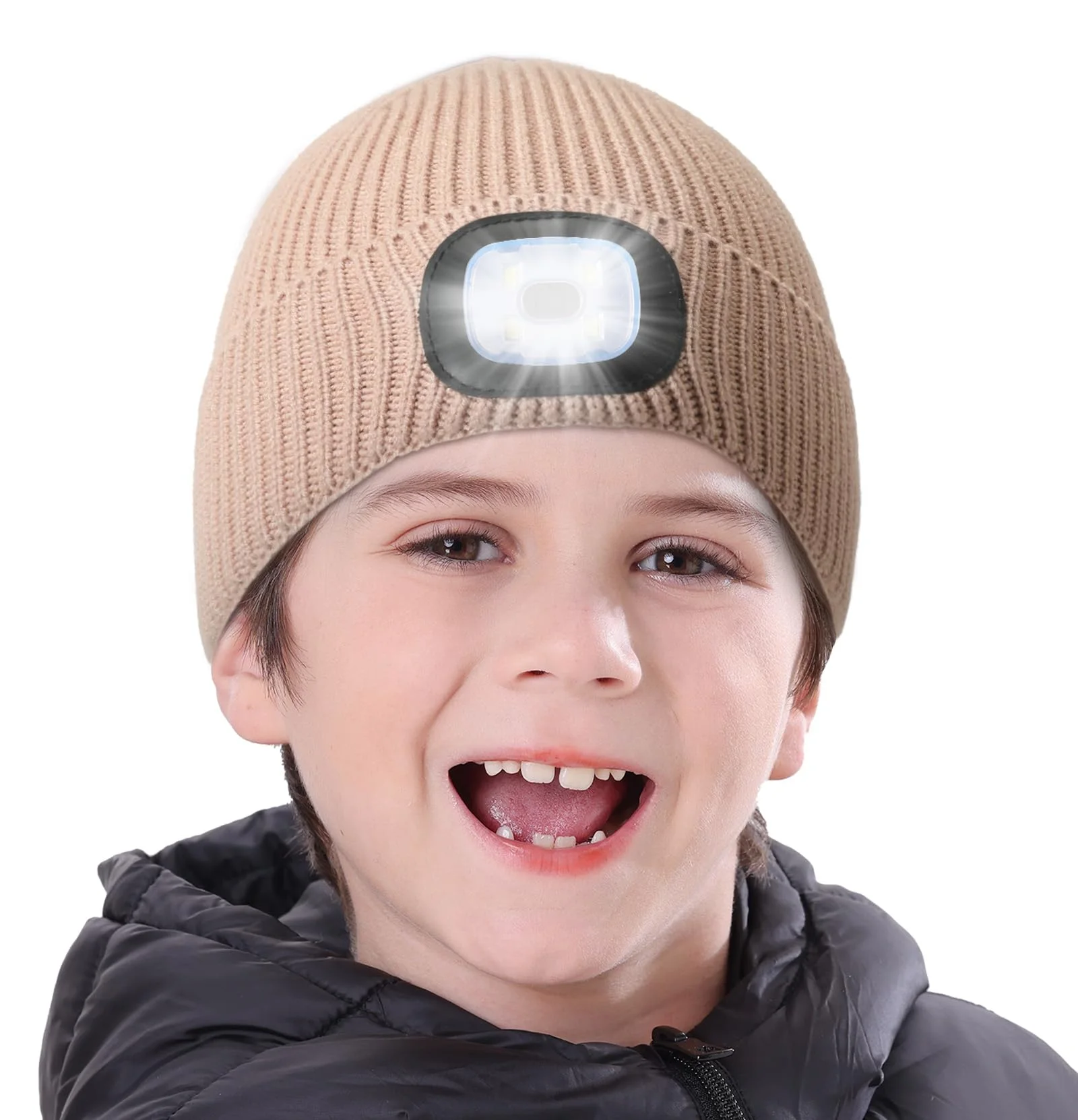 MELASA Kids LED Beanie with Cuff