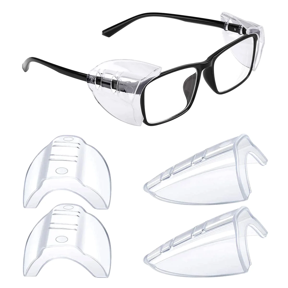 MELASA Slip-On Side Shields for Glasses